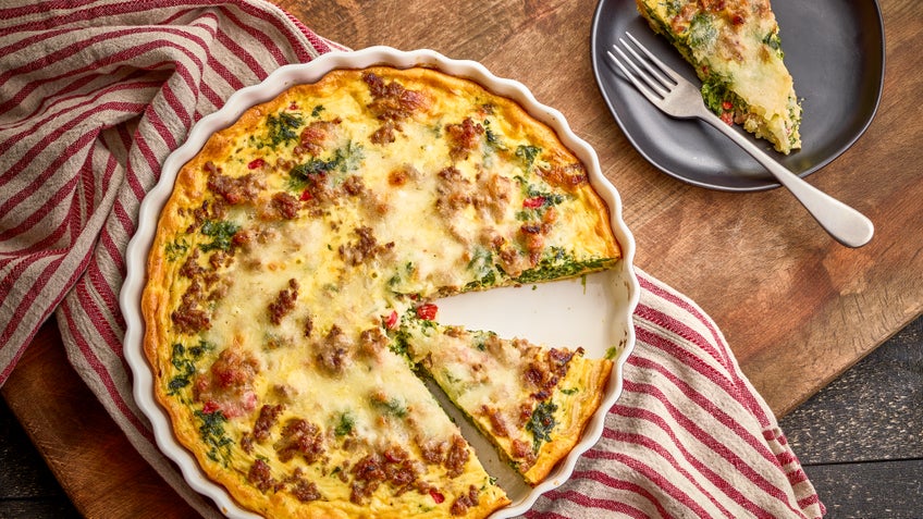 Italian Sausage and Smoked Provolone Quiche