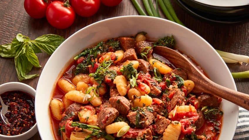 Spicy Sicilian Meatball Gnocchi
