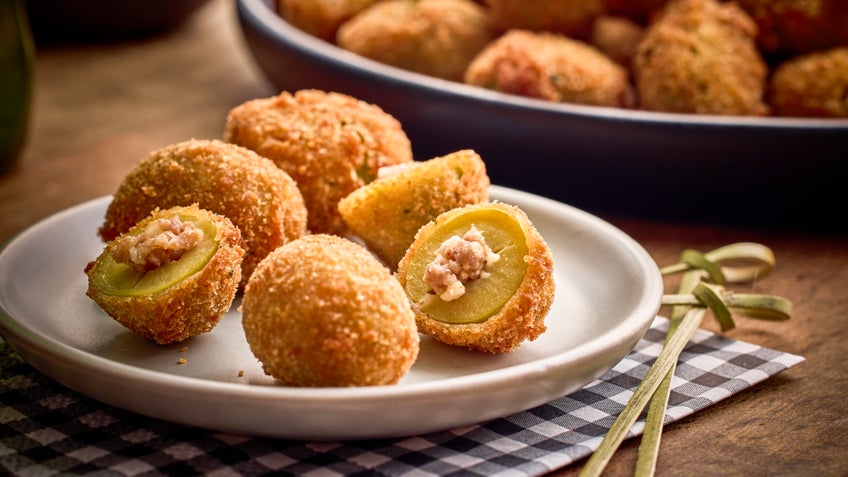 Sausage Stuffed Olives 