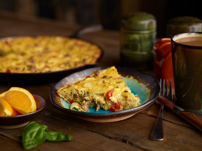 Sicilian Sausage & Artichoke Frittata