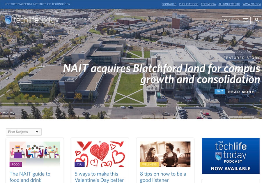 A screenshot of a website