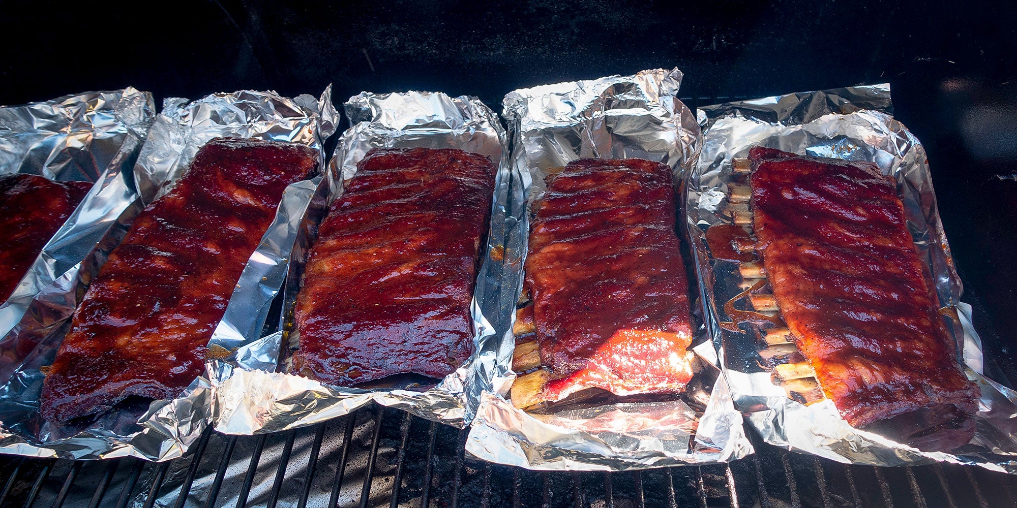 Several ribs on foil Several ribs on foil