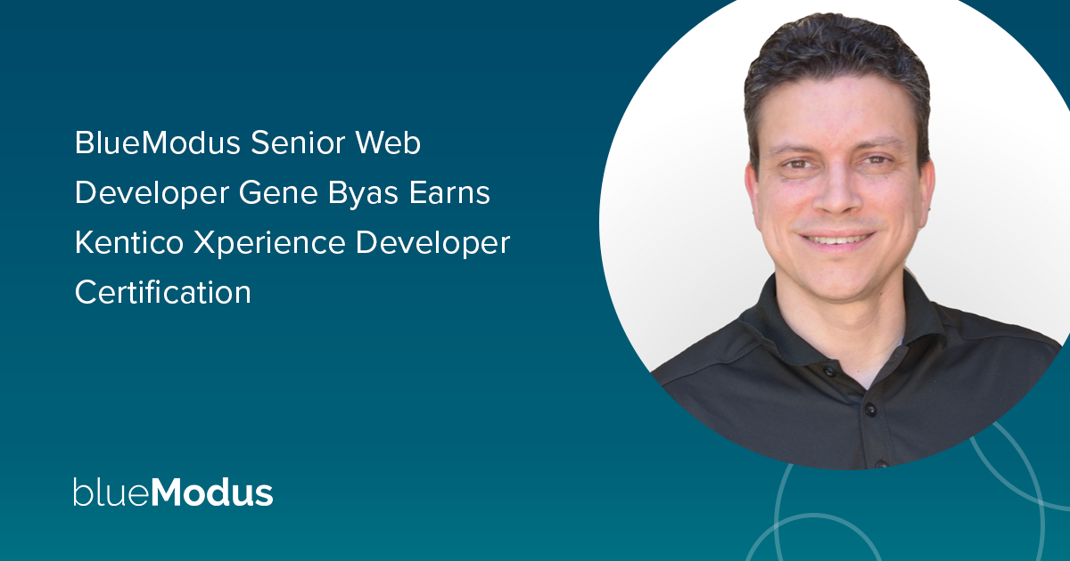 Gene Byas Earns Kentico Xperience Developer Certification