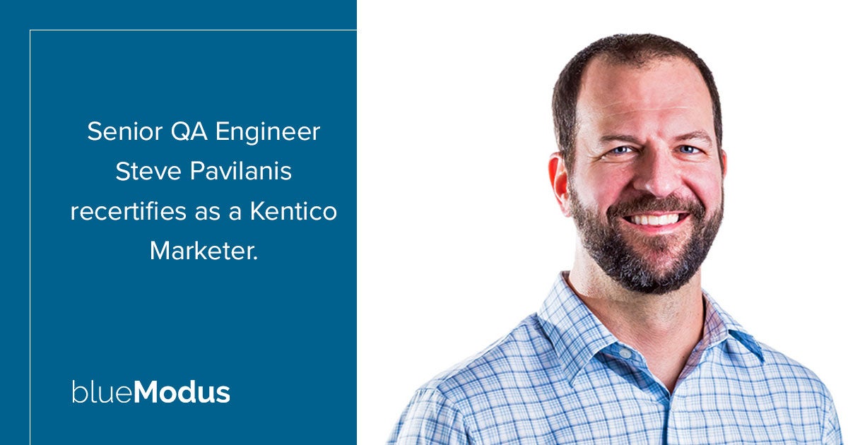 Steve Pavilanis Renews Kentico Marketer Certification