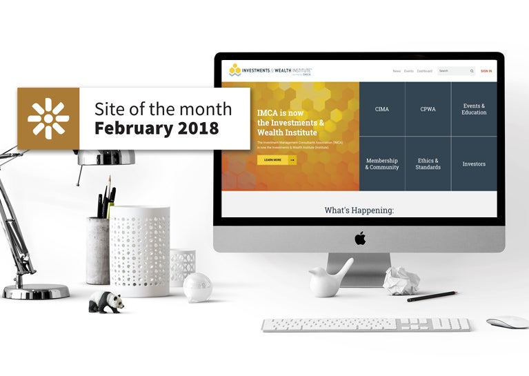 Kentico Selects Institute website as a Site of the Month
