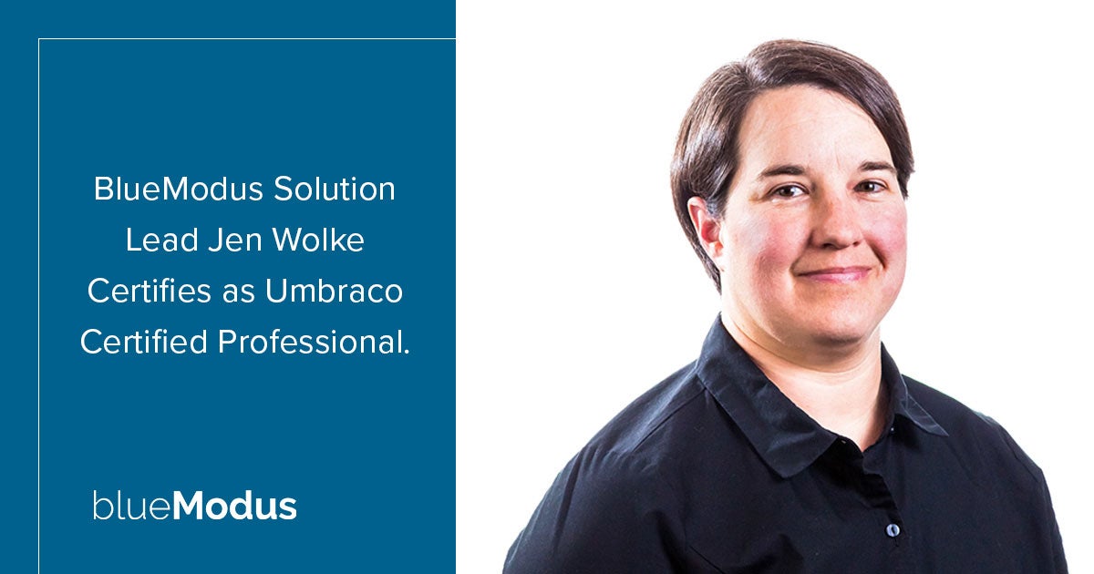 Jen Wolke Certifies as Umbraco Certified Professional 