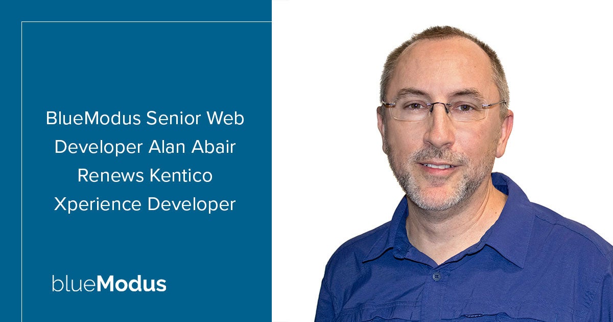 Alan Abair Renews Developer Certification for Xperience by Kentico 