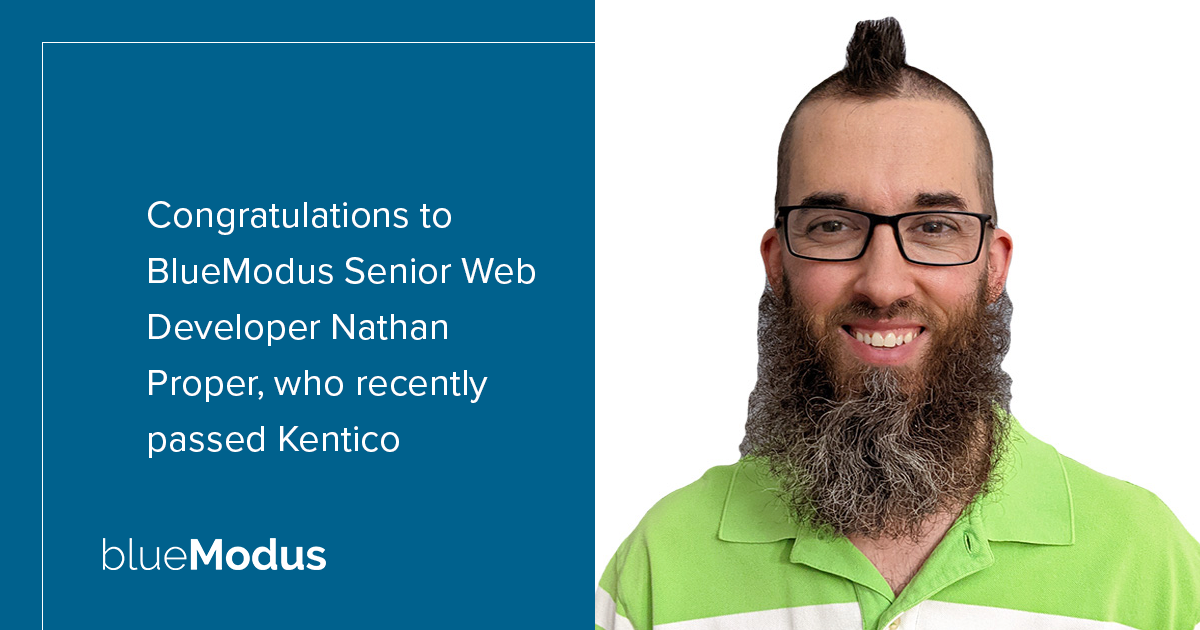 Nathan Proper Earns Developer Certification for Kentico Xperience  