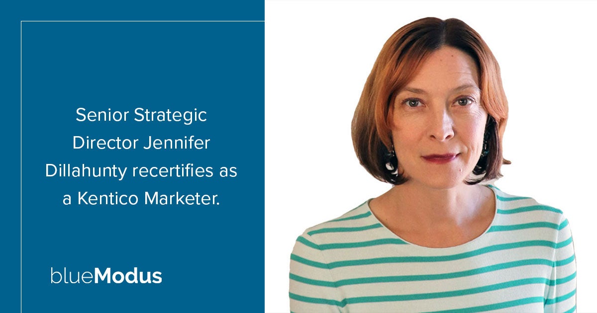 Jennifer Dillahunty Renews Kentico Marketer Certification
