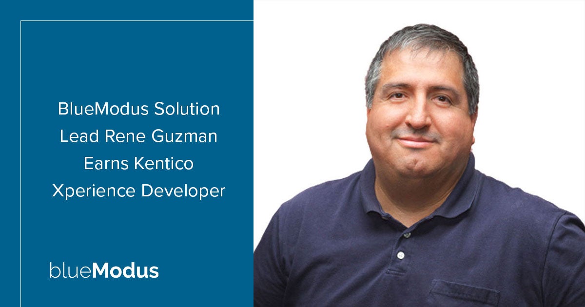 Rene Guzman Earns Developer Certification for Kentico Xperience 
