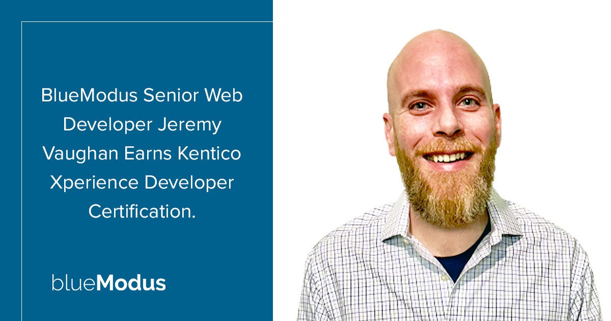 Jeremy Vaughan Earns Developer Certification for Kentico Xperience 