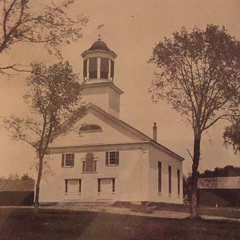 The current meetinghouse as first built