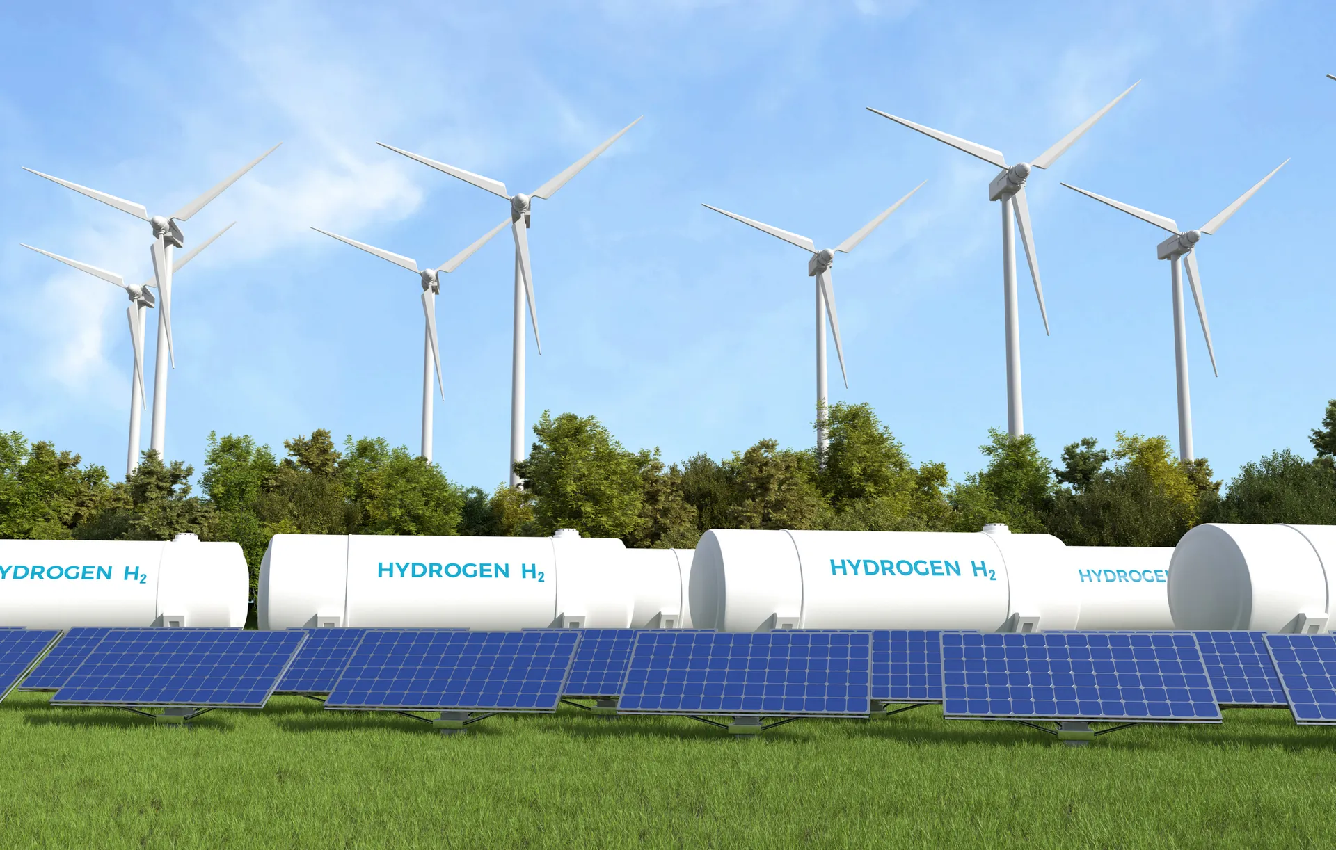 Hydrogen storage and wind turbines