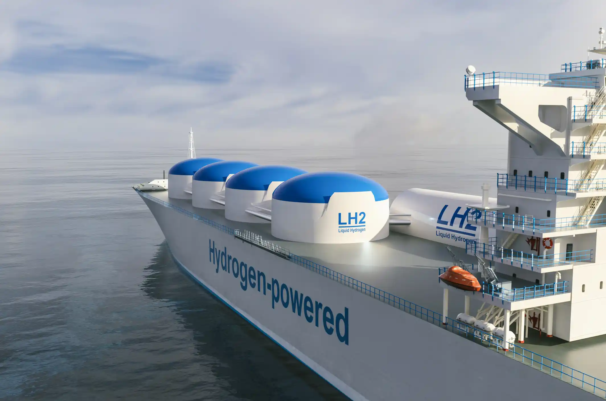 Hydrogen renewable energy in vessel