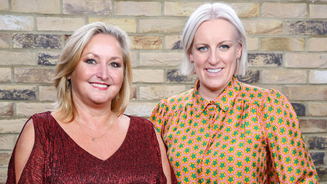 Steph McGovern standing next to Andrea Wilson at the Steph on Skills podcast recording