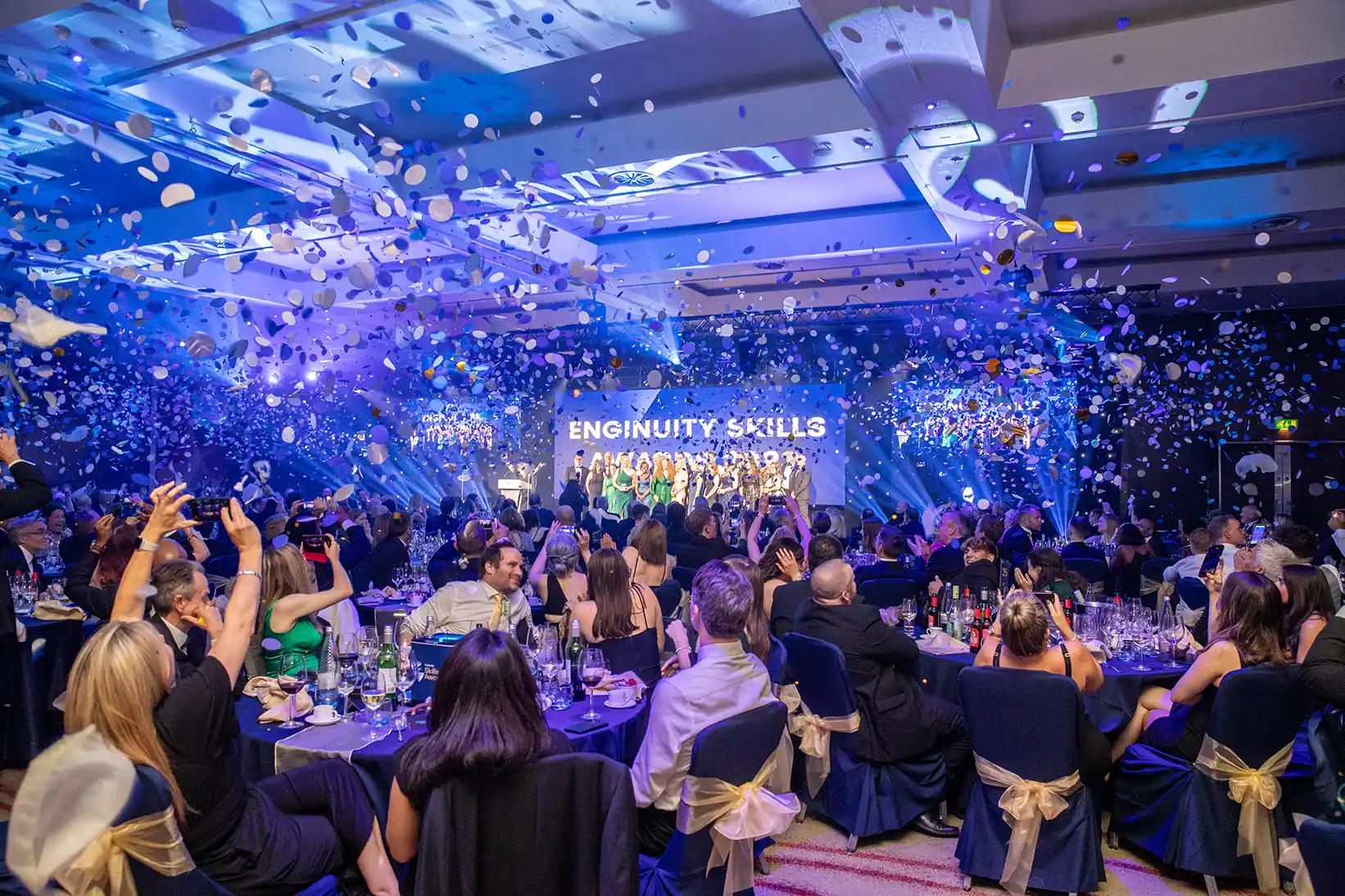 Enginuity Skills Awards 2024 confetti released on stage
