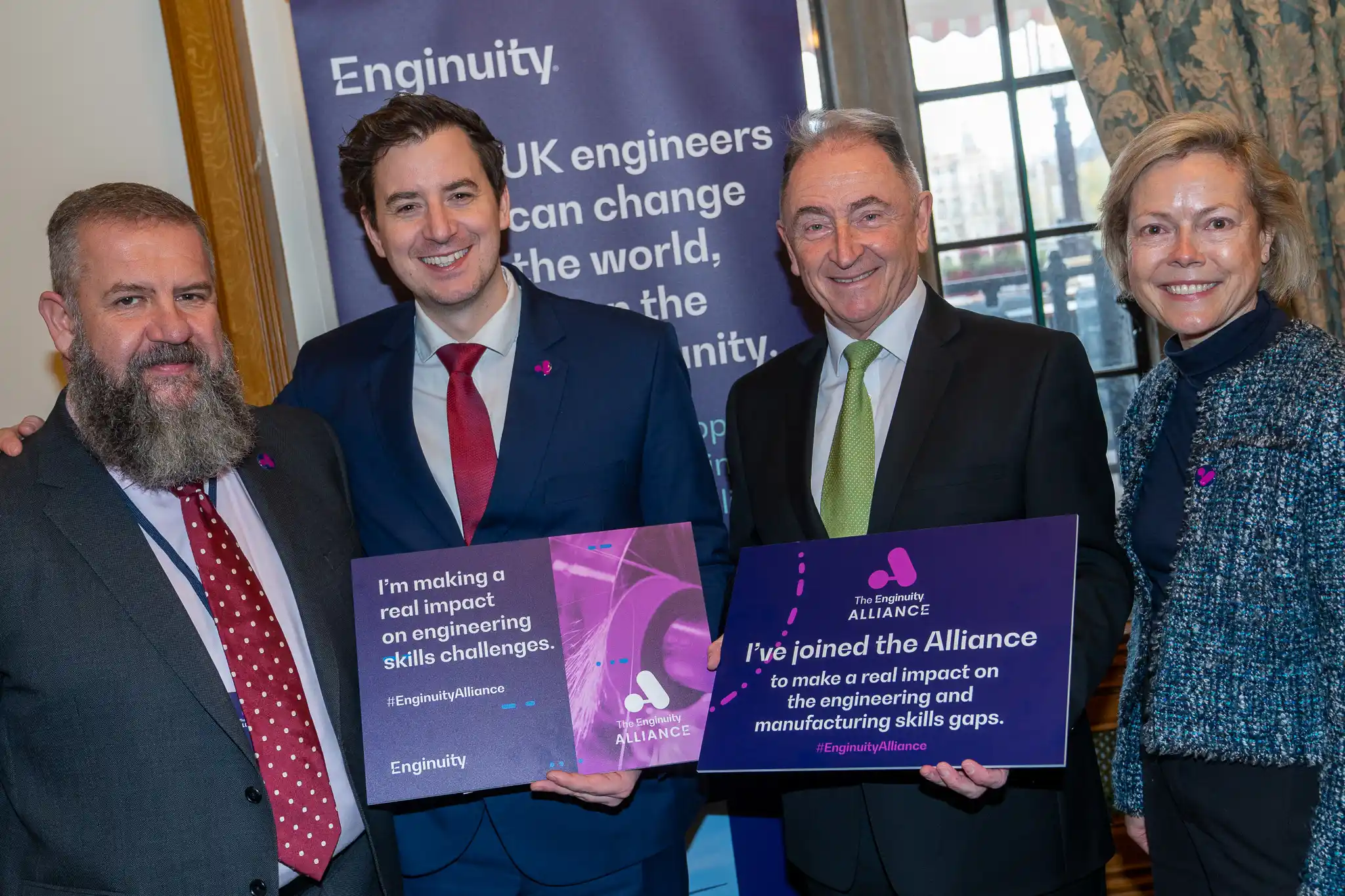 John Parkes, Sir Jim McDonald and Ann Watson at the Enginuity Alliance launch event