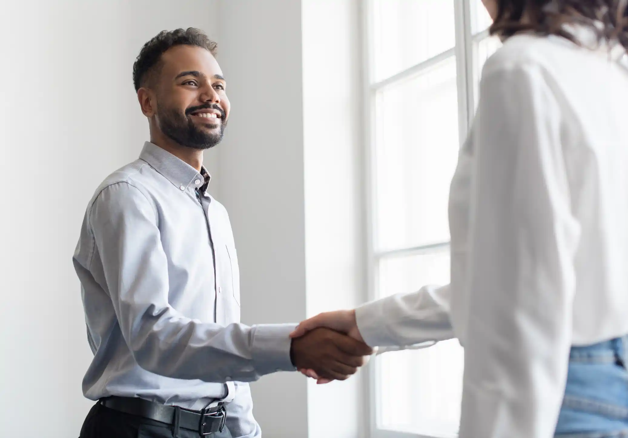 Handshake in office