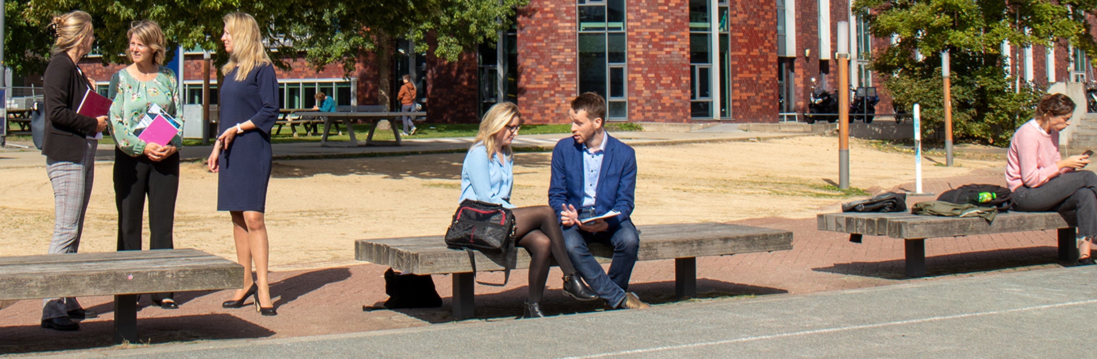 studenten buiten