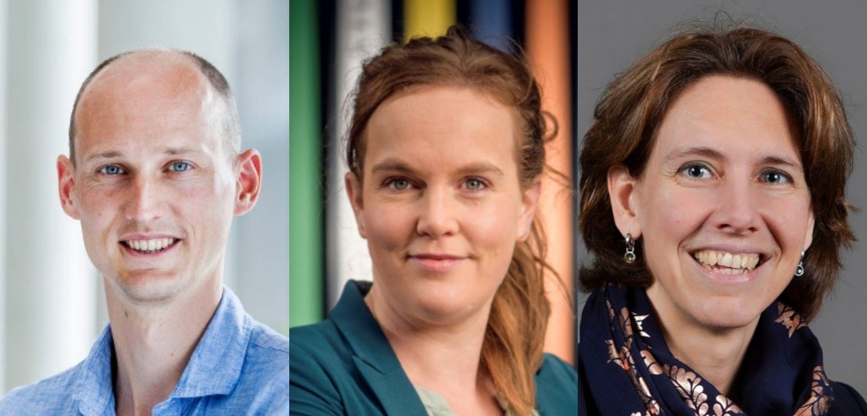 Portraits of Sjirk Zijlstra, Martine Baars and Brigitte ten Brink.