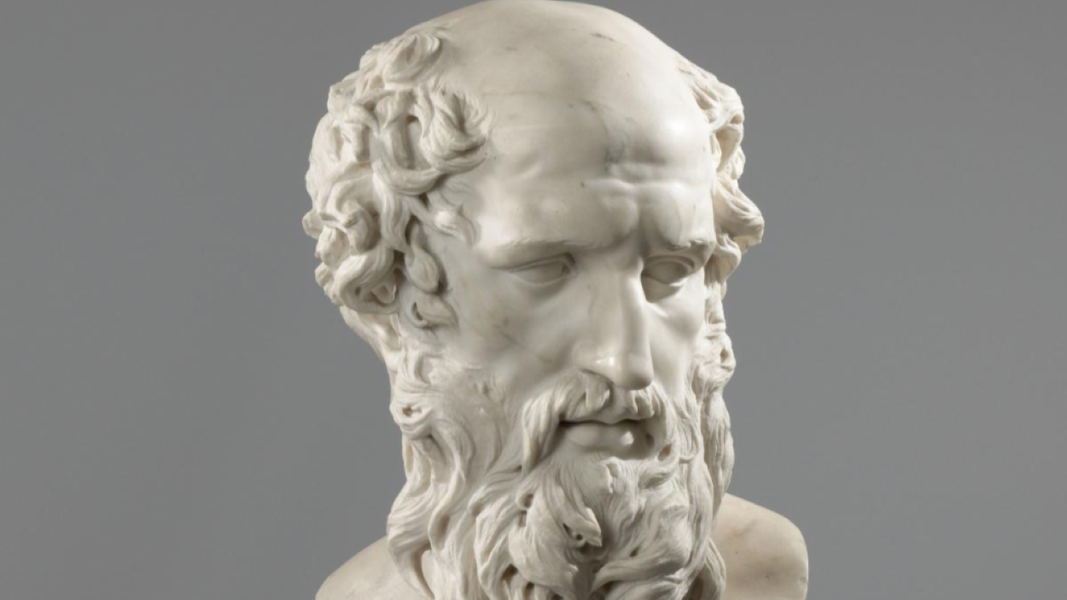 Plato's head in marble