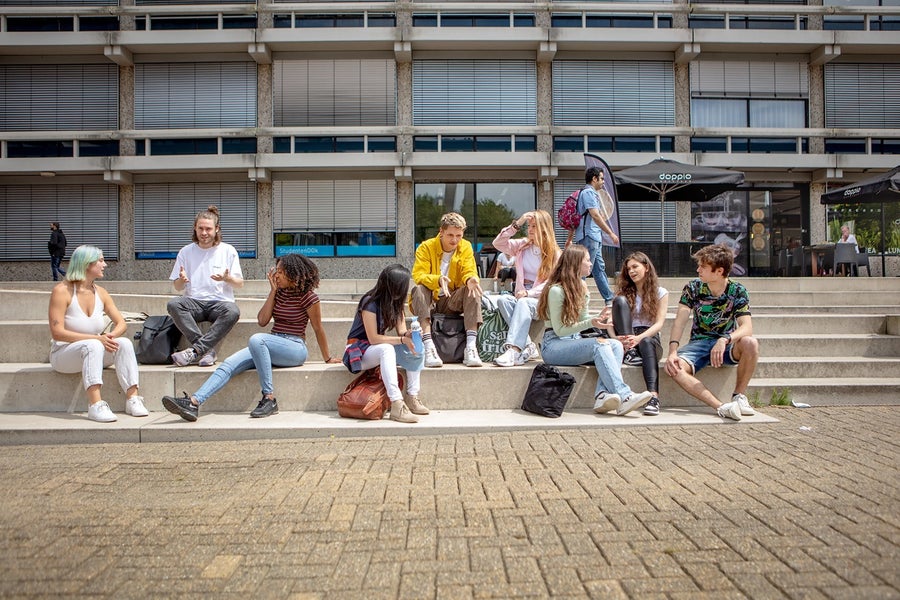 Studenten op VU-campus