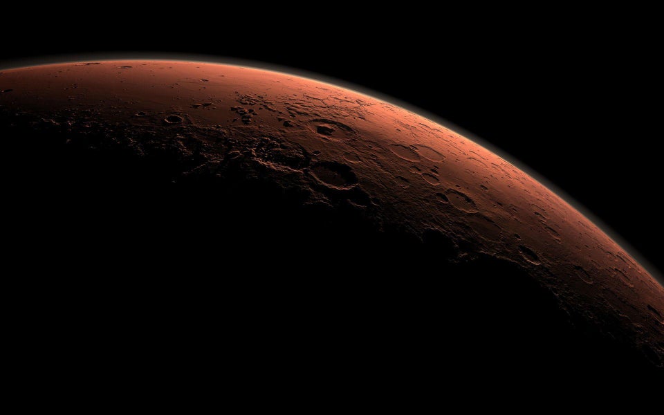 Opkomende zon Mars. https://commons.wikimedia.org/wiki/File:Mars_sun_rise.jpg