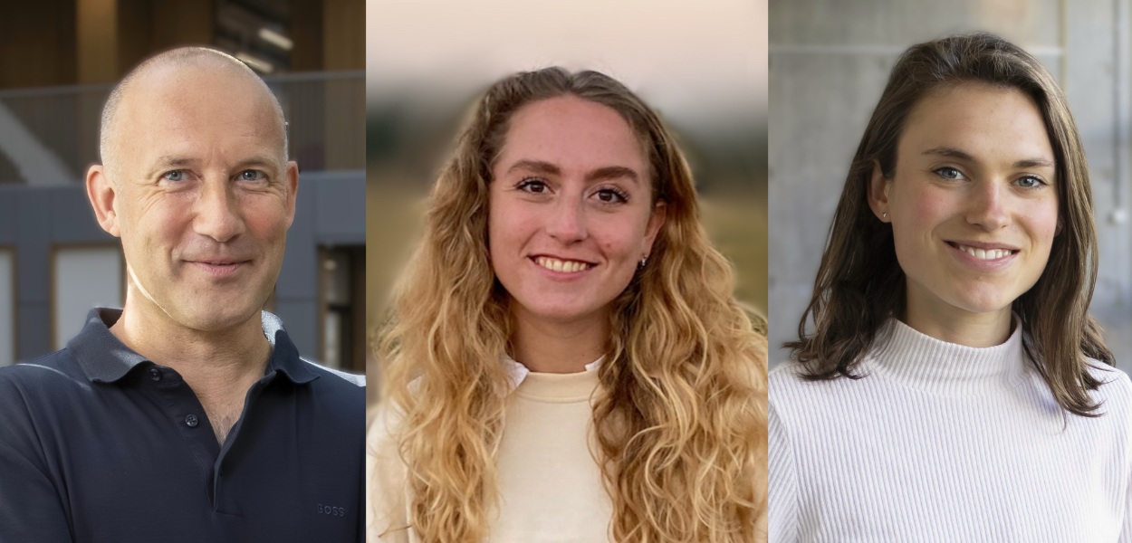 Combination of three portrait photo's: Geert Buijtenweg, Hedwig Musch and Emilie Maas