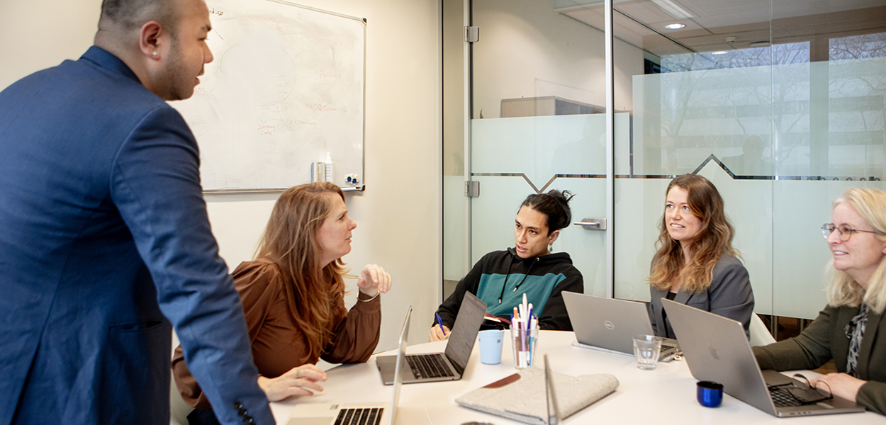 Coworkers at a workshop