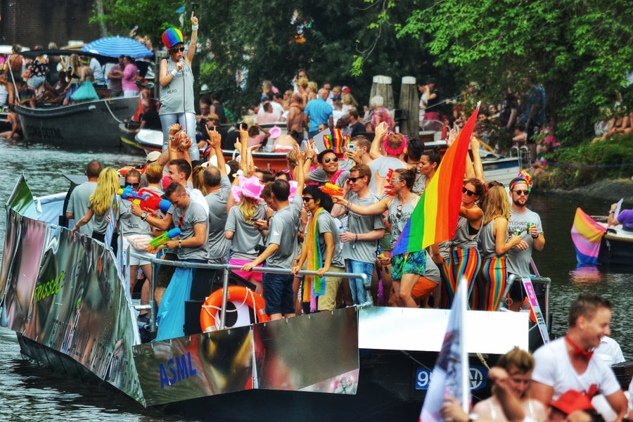 Canal Parade in Amsterdam