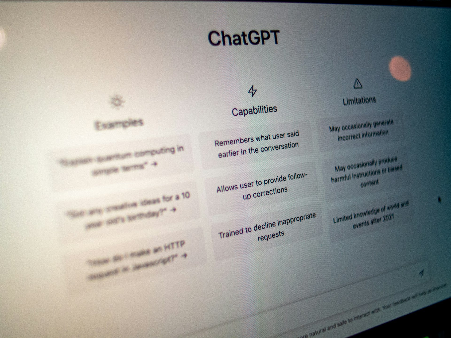 A screenshot of ChatGPT