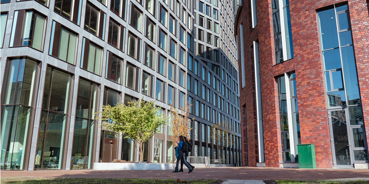 Studenten op de VU campus