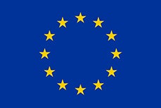EU Flag bleu with yellow stars