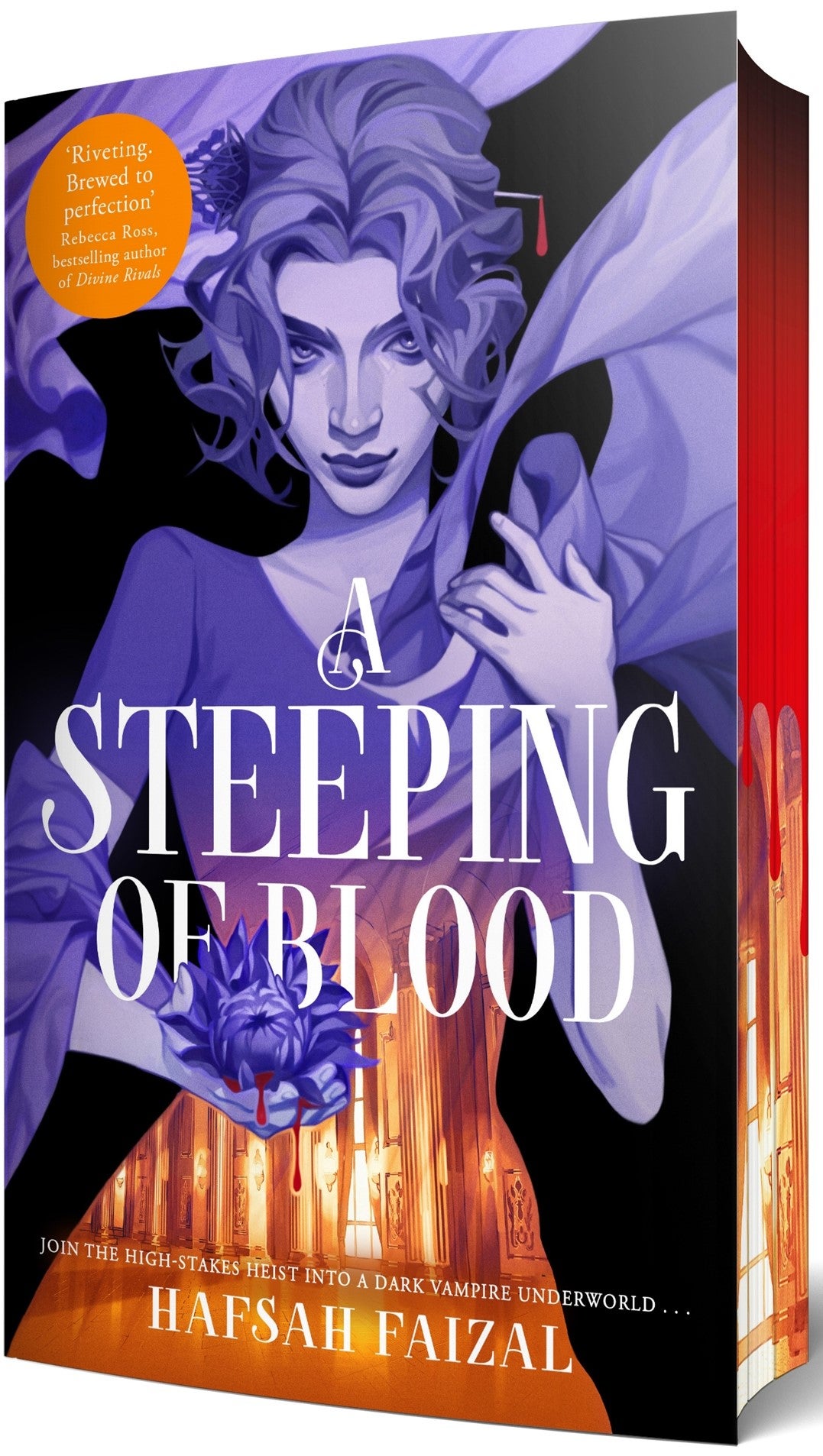 Book cover for A Steeping of Blood: SPRAYED EDGE EDITION