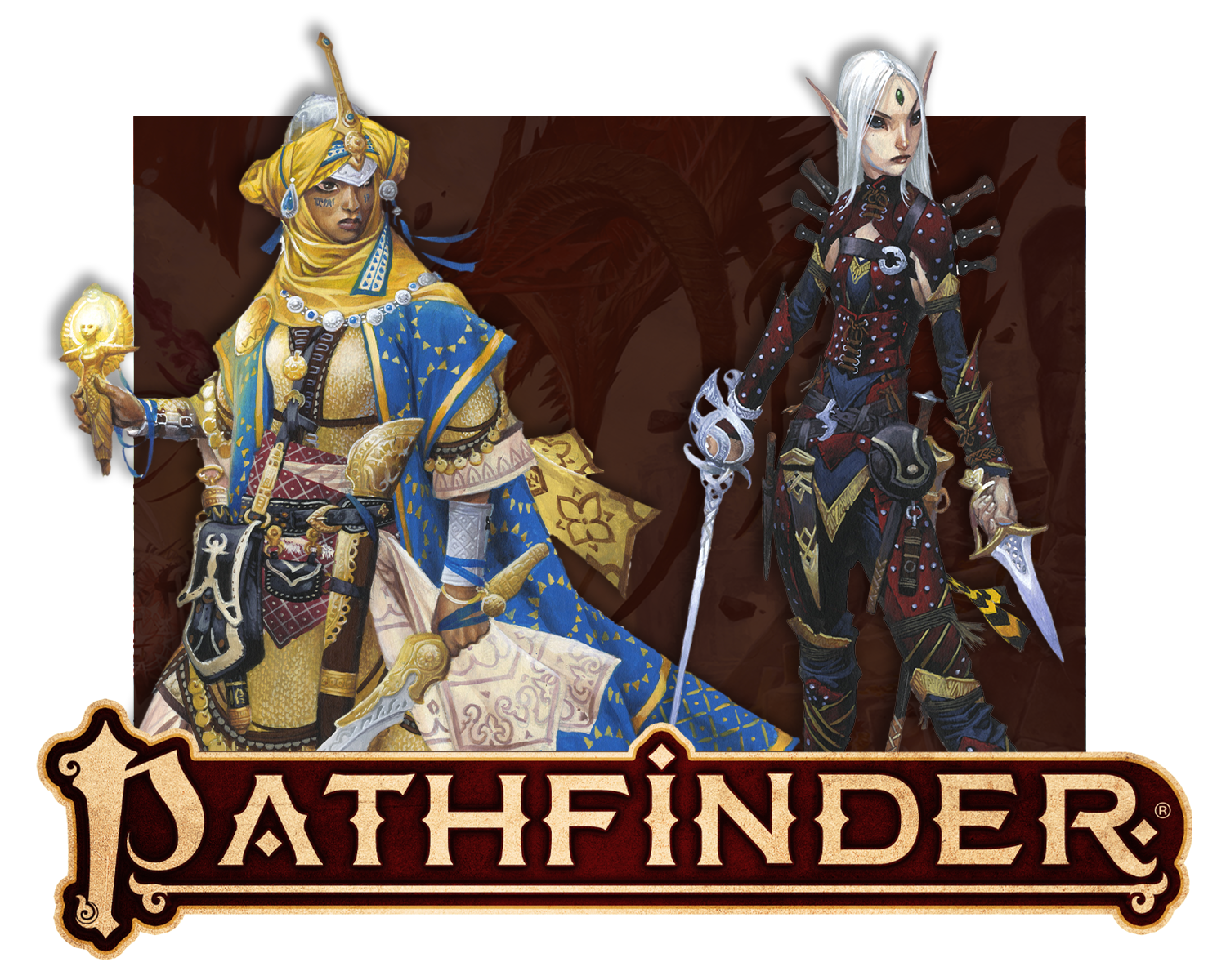 Pathfinder Iconics, Kyra the Cleric and Merisiel the Rogue 