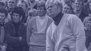 Jack Nicklaus and Doug Sanders at The Open in 1970