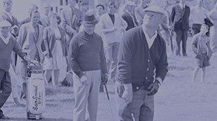 Jack Nicklaus at his first Open, alongside Sam Snead