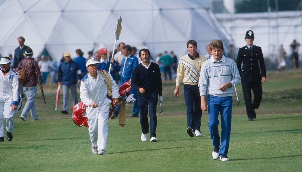 Seve Ballesteros, Nick Faldo and Nick Price in 1988