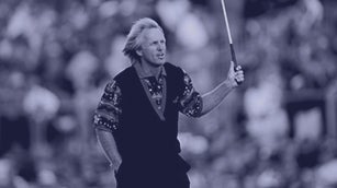 Greg Norman on the final hole at Royal St George
