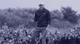 Jordan Spieth on his way to victory in The Open