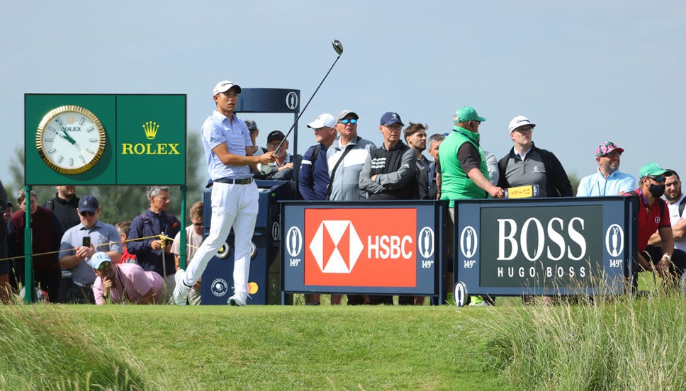 Collin Morikawa during round two of The 149th Open