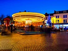 Photo: Motion blurred carousel at night in Waterford city centre, Ireland.