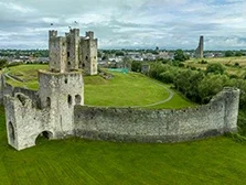 Aerial view of Trim castle, Trim, County Meath