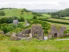 The view from the Rock of Dunamase, County Laois, Ireland.