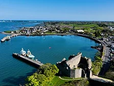 Aerial photo of King John's Castle on Carlingford Lough County Louth Ireland