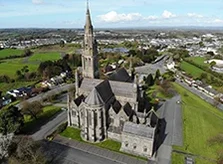 Aerial photo of St. Macartan’s Cathedral in Monaghan Town