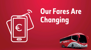 A notice to state our fares are changing
