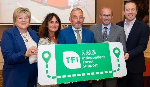 Photo of Bus Éireann CEO Stephen Kent at the launch of the Waterford Independent Travel Support Scheme with Minister Gerry Buttimer in Waterford on Tuesday 3 Setptember