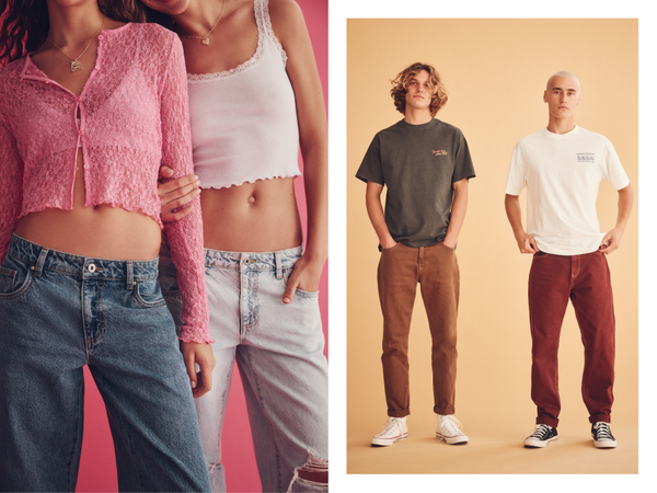 WOMENSWEAR re-launch our denim category with a new must-have shape, the 90’s low rise. Coined one of the biggest “things that are going to become a thing” in 2022: Ultra-low-rise jeans in baggy, oversized silhouettes.
A little polarising, a lot to love. The ultimate y2k throwback. 
Directional, nostalgic, comfortable, undeniably cool again.
Get in girls, the 90s are back and we're loving low rise!