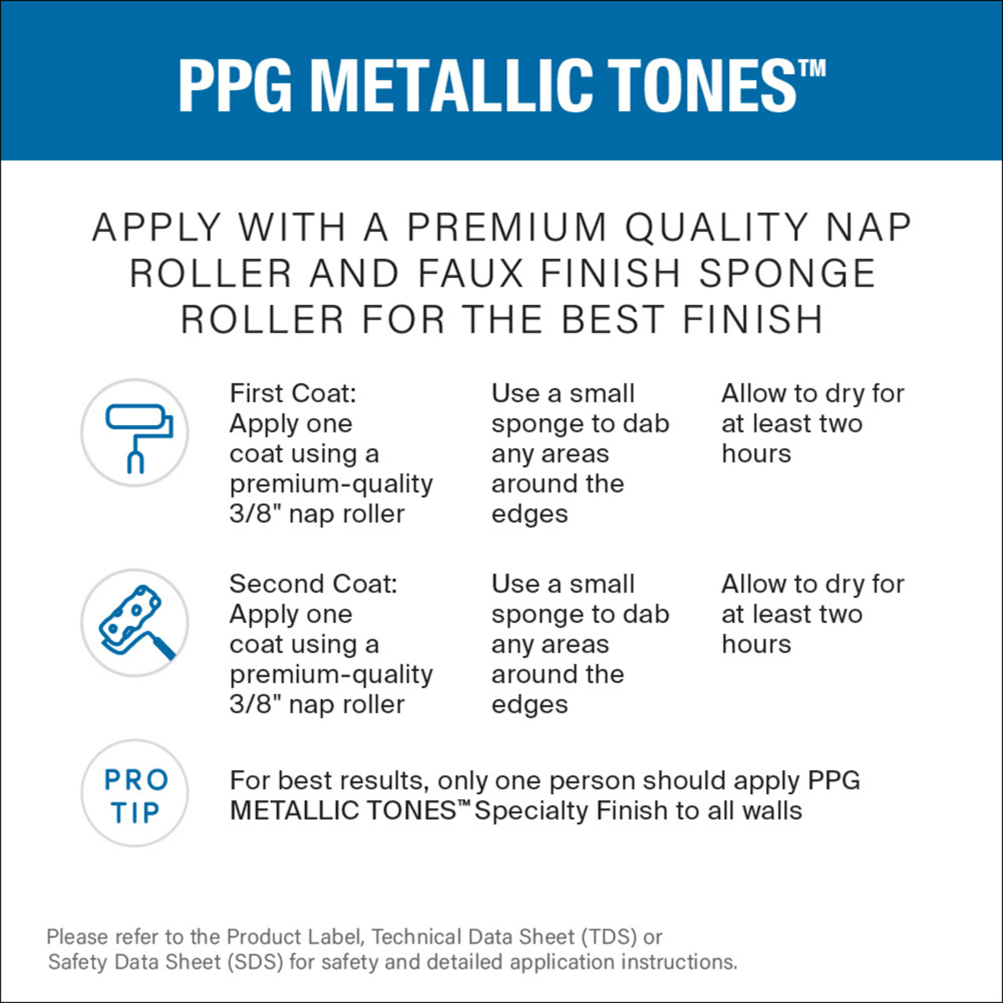 Metallic Tones Infographic - Recommended Applicators